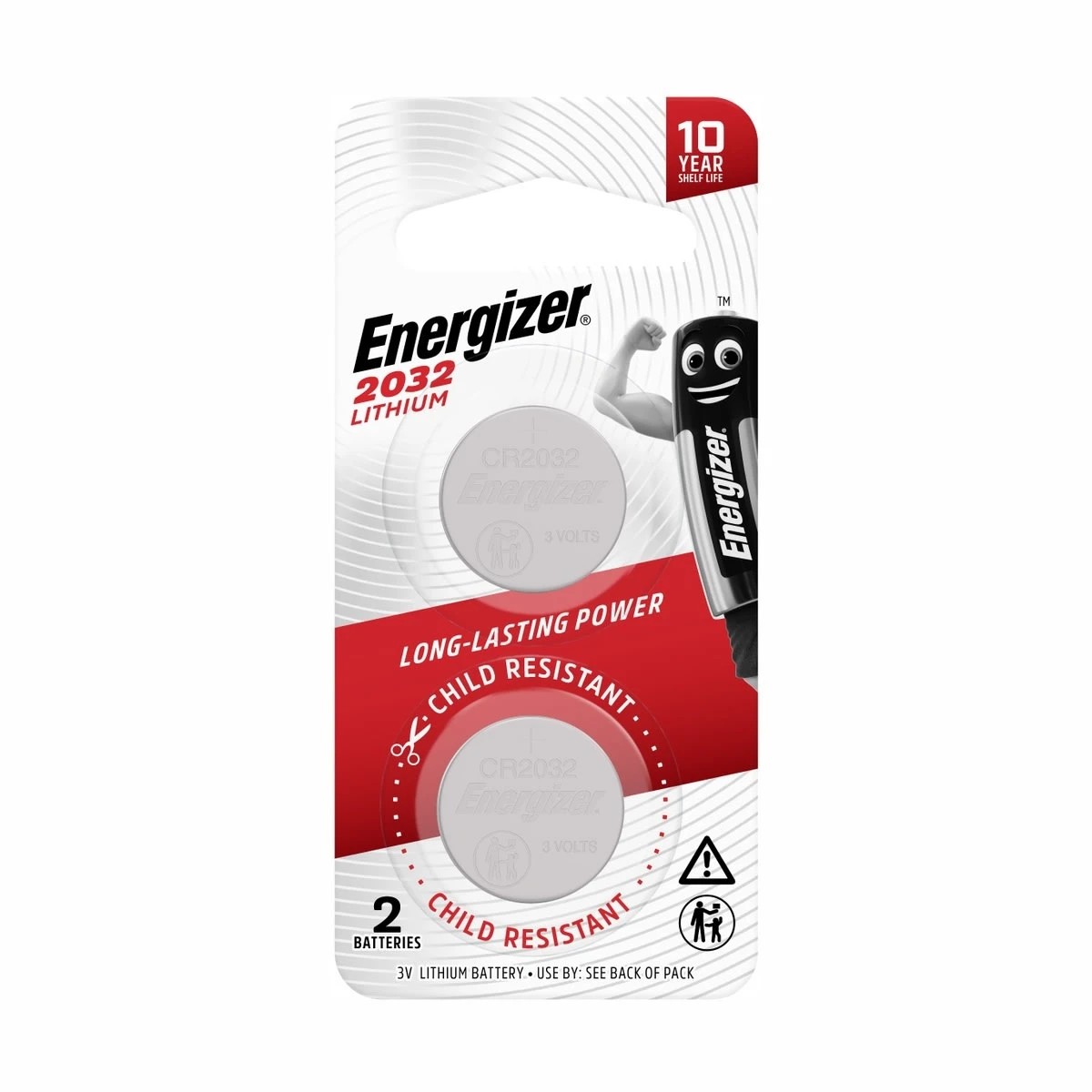 1 2 Pack Energizer 2032 Lithium Batteries, 1 of 4