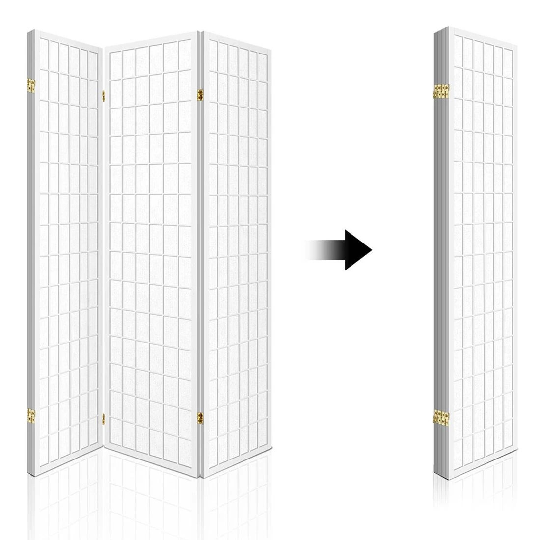 5 Artiss 4 Panel Room Divider Screen 174x179cm
 - white, 5 of 8