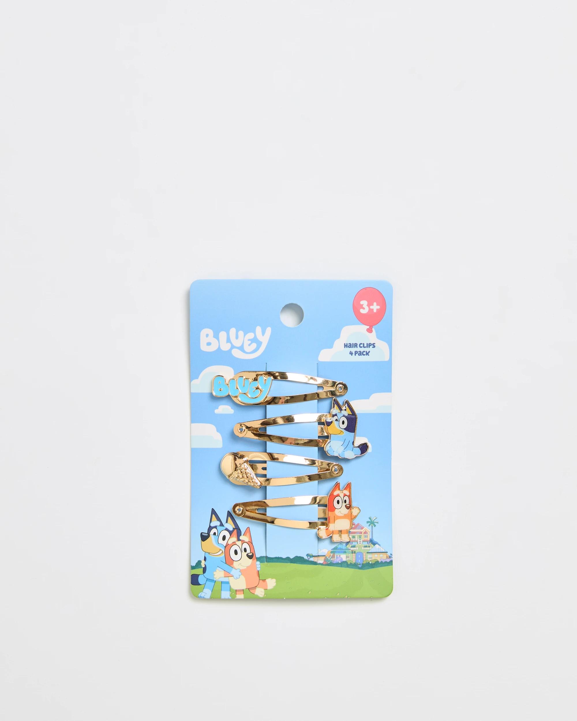 3 Licensed Bluey & Bingo 4 Pack Snap Clips GOLD-TONE, 3 of 3