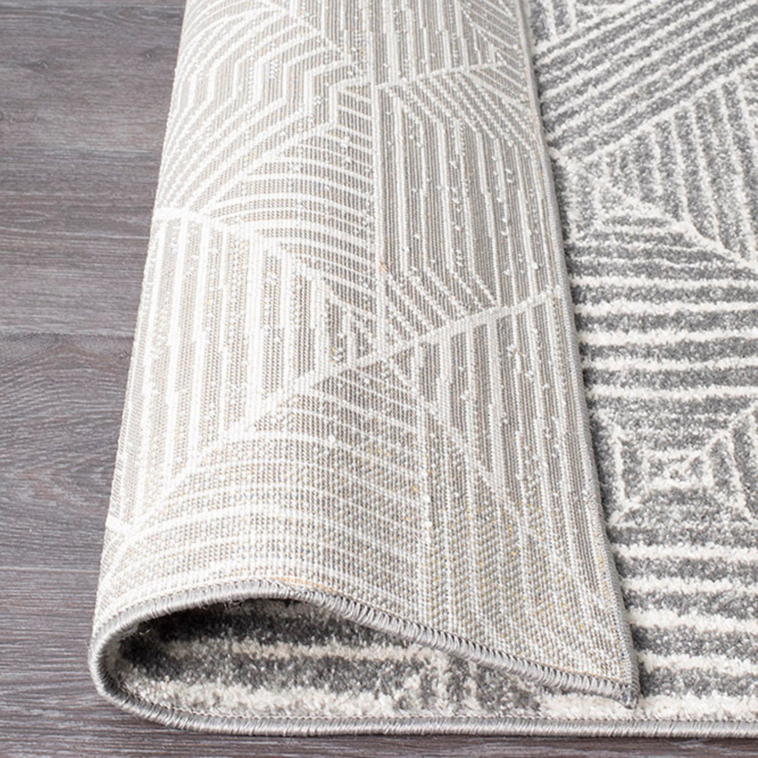 5 Common Ground Rugs Bluebay 457 300x80cm - Medium Runner Power Loomed Pet Friendly Rug - Grey, 5 of 5