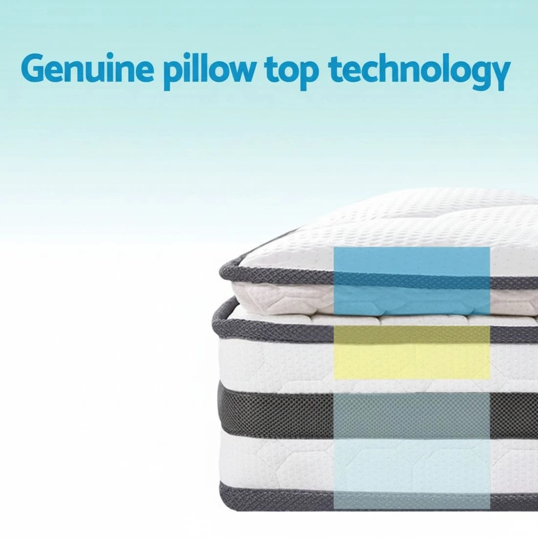 6 Giselle Bedding 21cm Mattress Pillow Top Queen - Queen Bed - White, 6 of 7