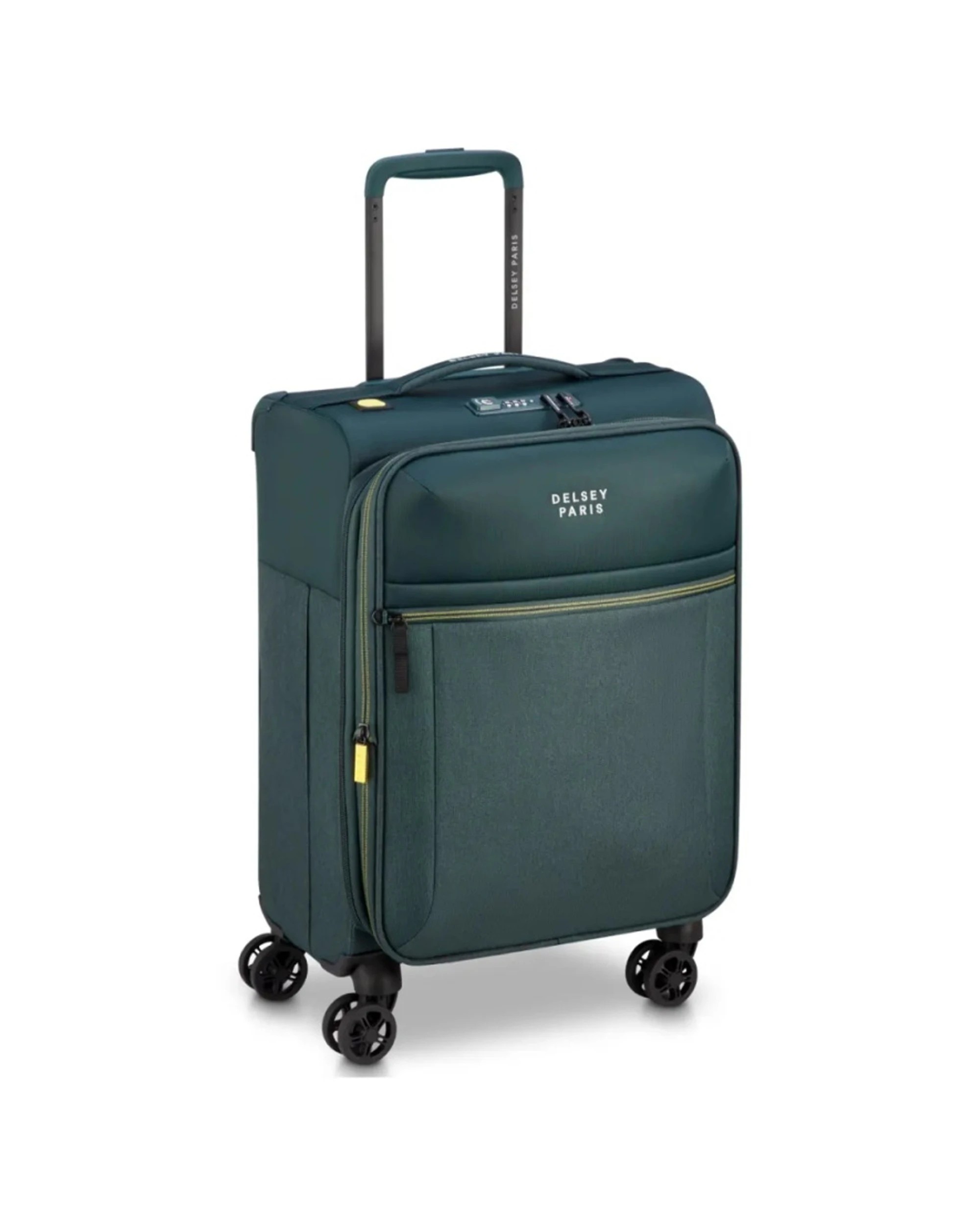 3 Delsey Brochant 3 Small 55 cm Expandable Travel Carry-On Suitcase TSA Lock - Green, 3 of 8