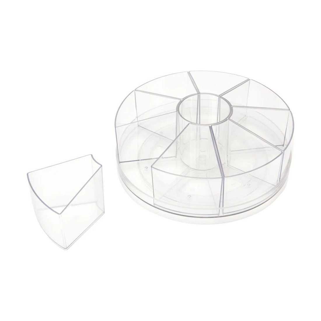 3 Rotating Desk Organiser 9 Cup - Clear, 3 of 5