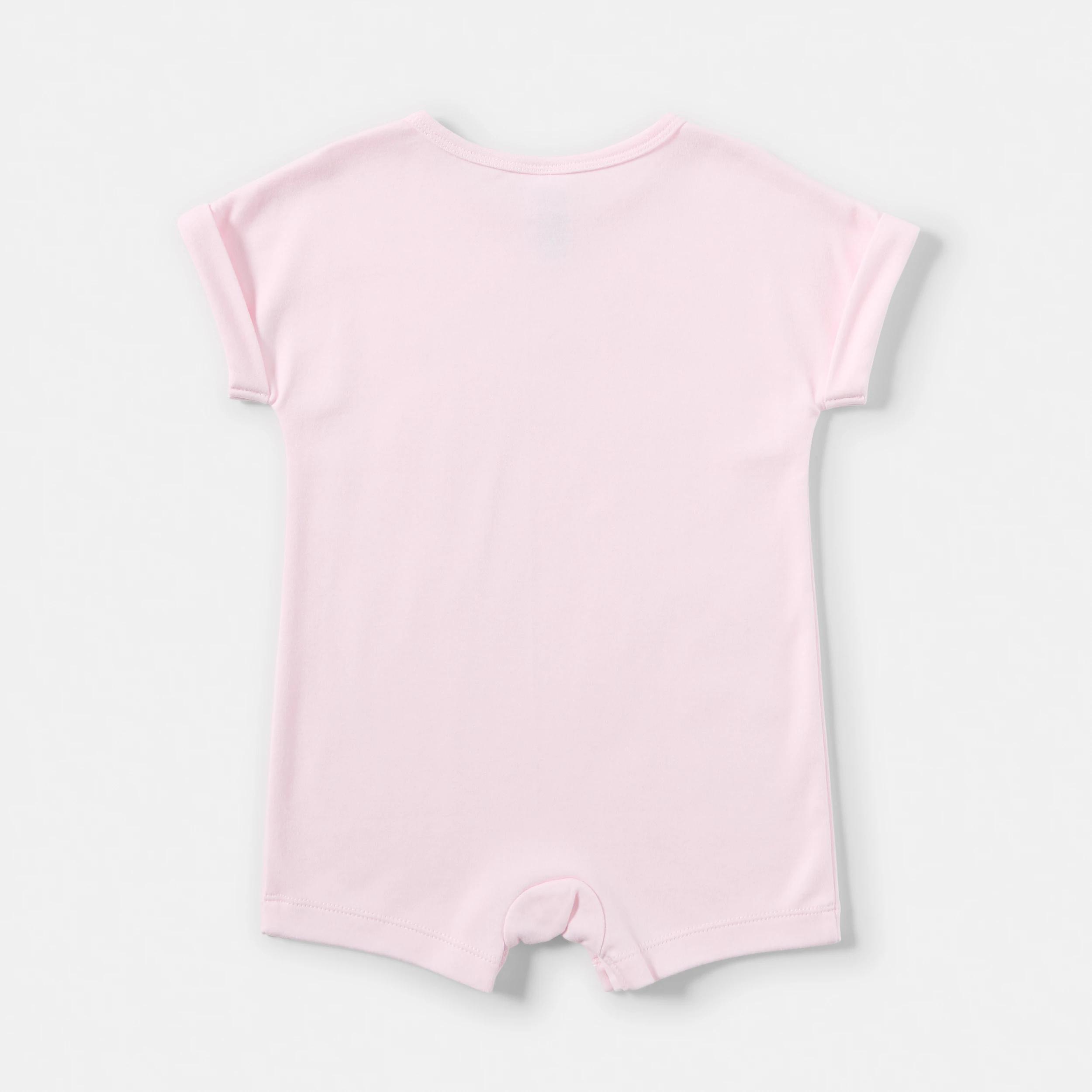 2 Short Sleeve Print Romper BALLERINA SLOGAN, 2 of 3