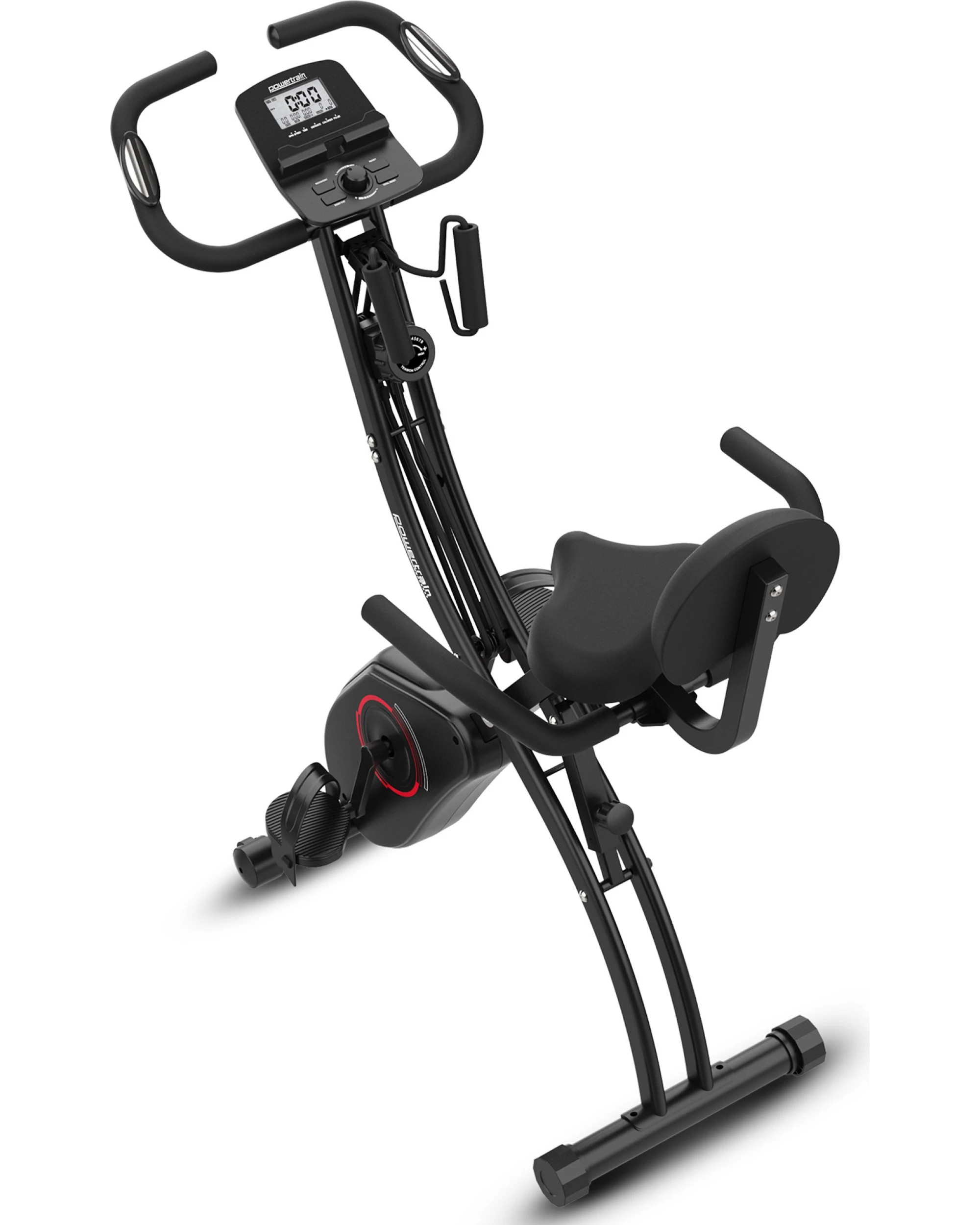 8 Powertrain 135E 4-in-1 Foldable X-Bike with LCD Display and Resistance Bands - Black, 8 of 10