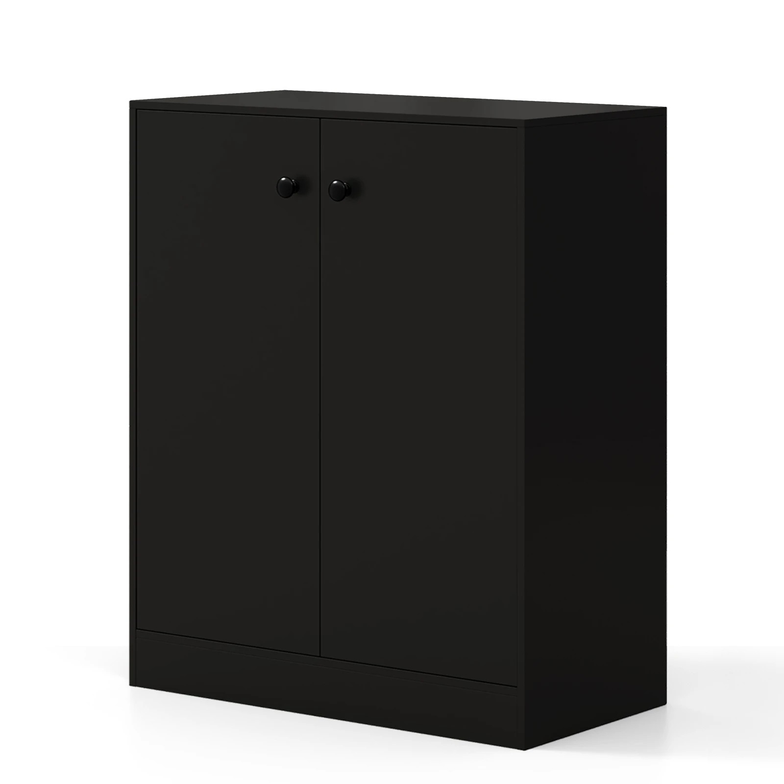 1 Costway 2-Door Storage Cabinet Freestanding Side Cabinet Organizer - Black, 1 of 7