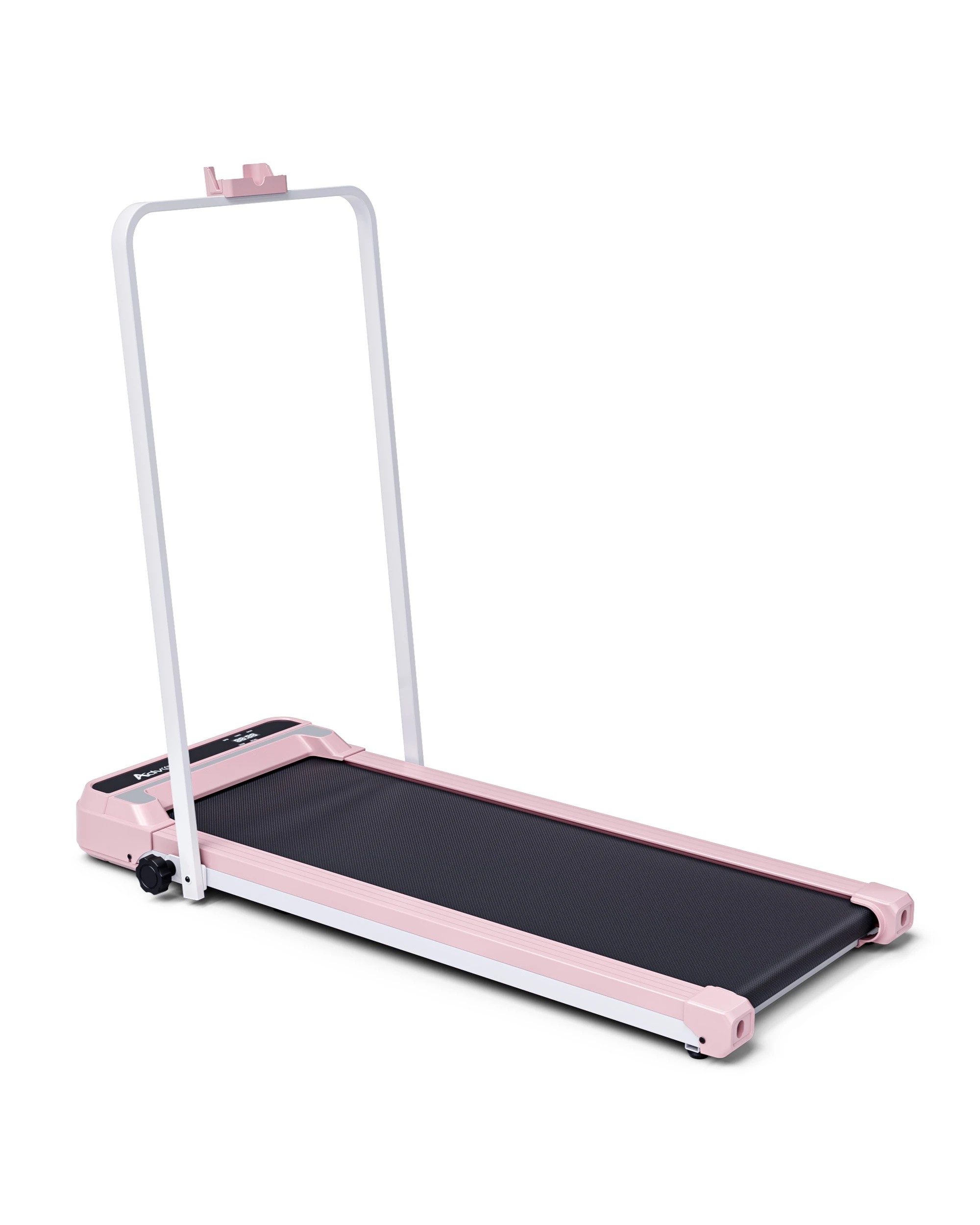 1 Advwin Foldable Electric Treadmill Under Desk Walking Pad with Handle Pink - Pink, 1 of 6