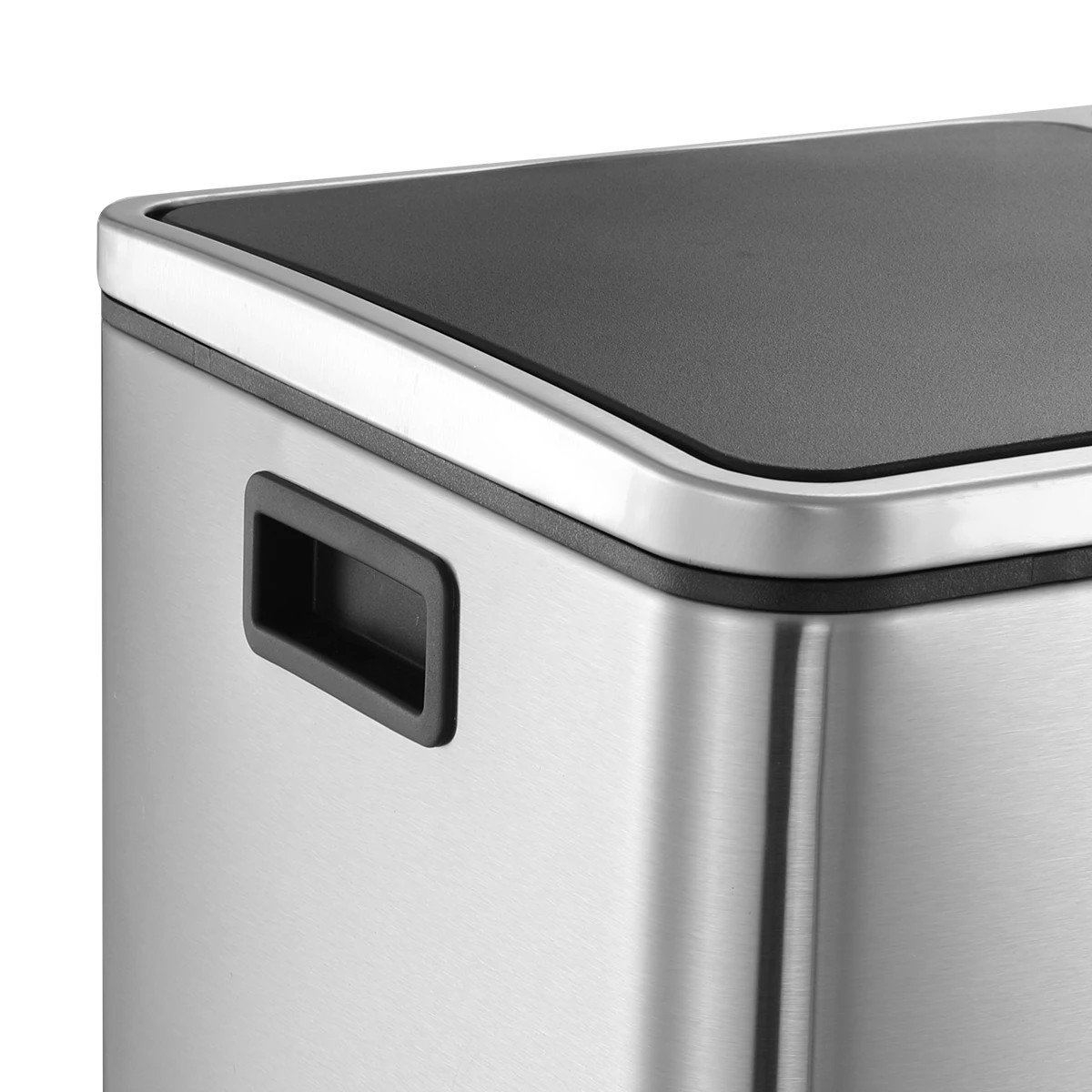 6 Maxkon 60L Rubbish Bin Dual Compartment Dustbin Pedal Recycling Trashcan Kitchen Waste Garbage Stainless Steel, 6 of 8