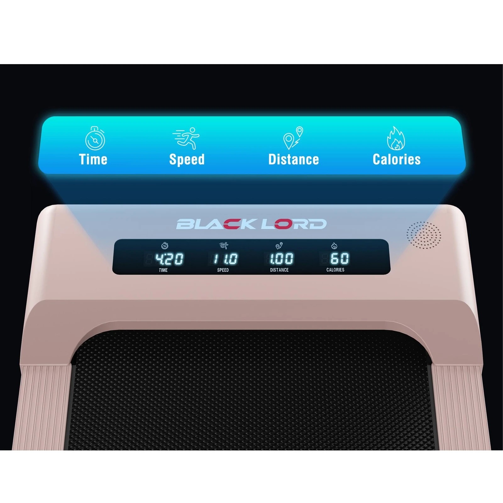 6 Black Lord Treadmill Electric Walking Pad Under Desk Home Gym 40cm Belt - Pink, 6 of 10