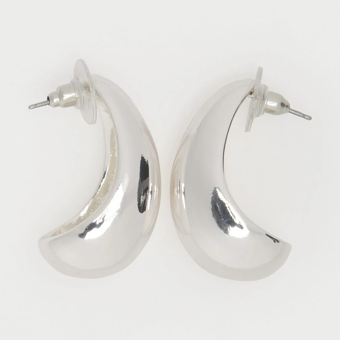 1 Statement Teardrop Earrings - Silver Tone, 1 of 5
