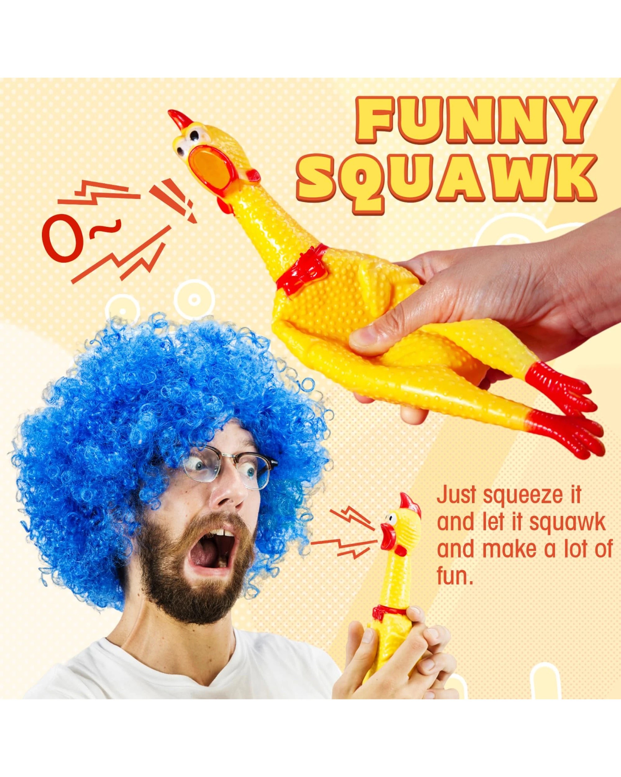 3 BR Pets Screaming Chicken Dog Chew Toy - Pack of 6, 3 of 4