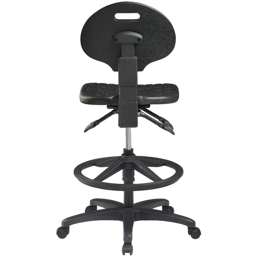 4 Pago Poly Ergonomic Drafting Chair Black Drafting Chairs, 4 of 9