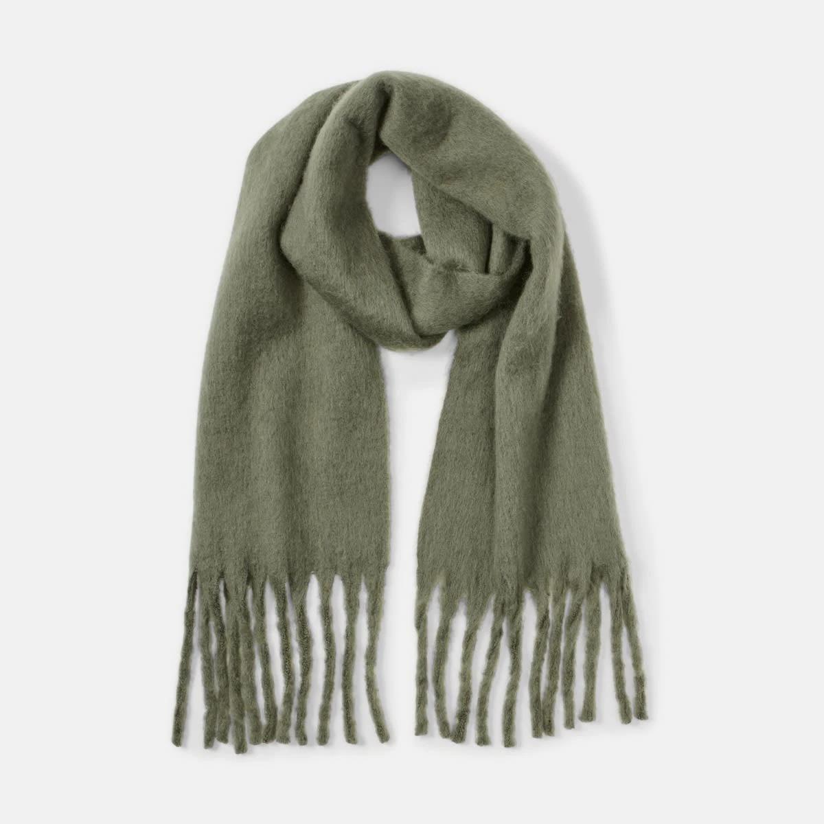1 Fluffy Scarf Grn Olive, 1 of 3