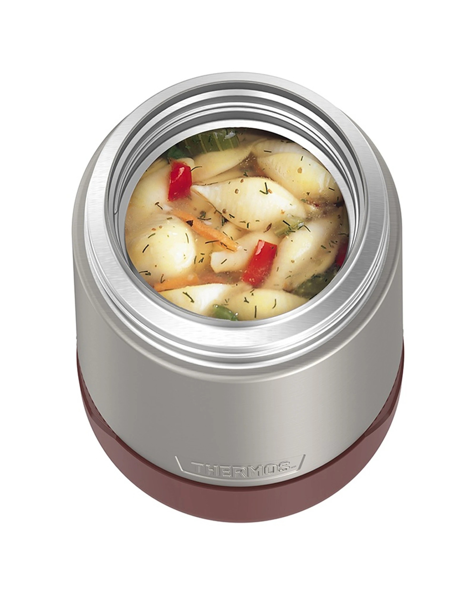 3 Thermos Guardian 530Ml Stainless Steel Vacuum Insulated Food Jar With Bowl - Red, 3 of 3