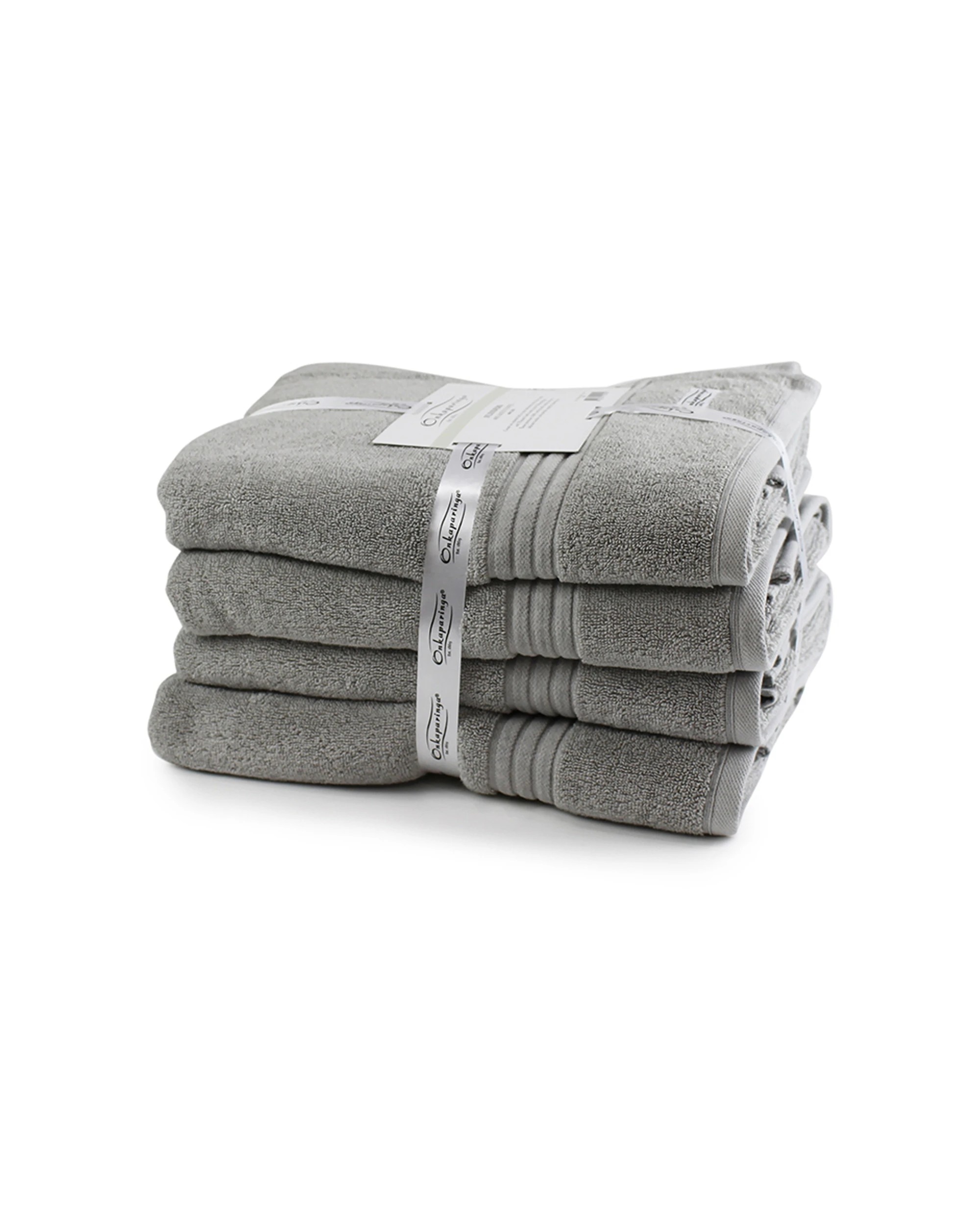 2 Onkaparinga 4pc 69x140cm Cotton Flinders Premium Bathroom Towels 600gsm
 - Grey, 2 of 3