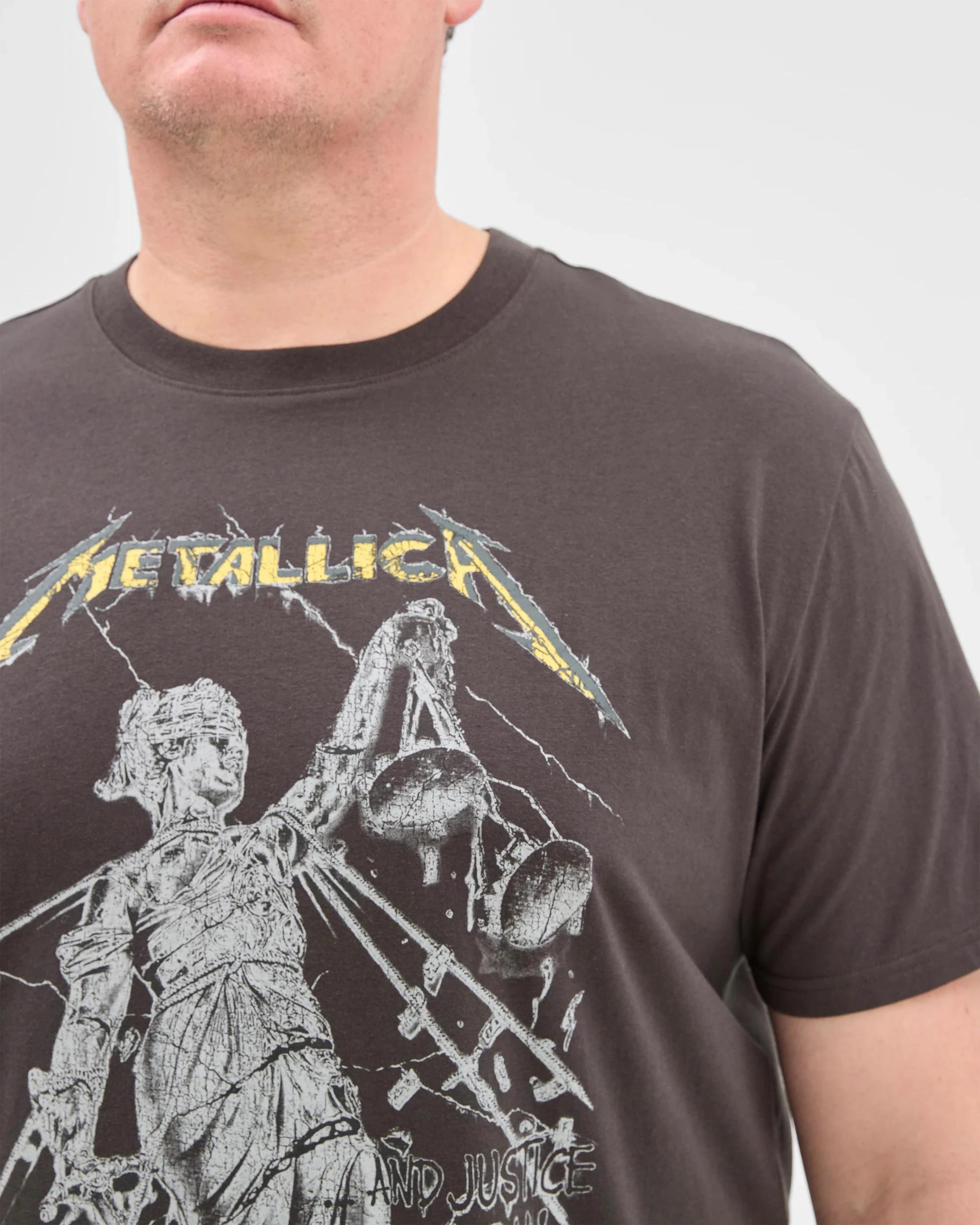 5 Plus Size Licensed Metallica T-Shirt WASHED BLACK, 5 of 5