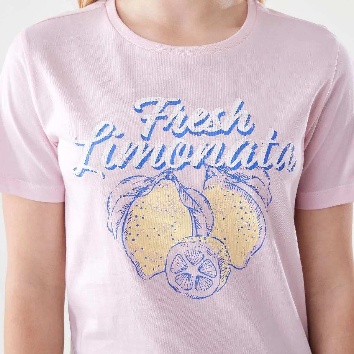 4 Short Sleeve Print T-shirt FRESH LIMONATA  PINK, 4 of 6