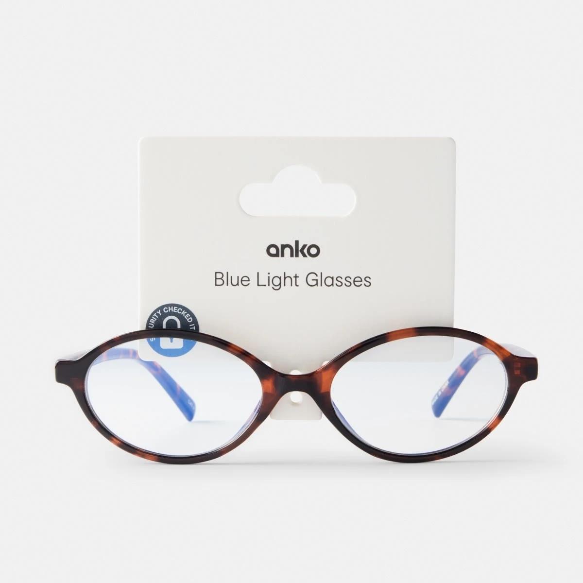 7 Womens Oval Blue Light Glasses Tort, 7 of 7