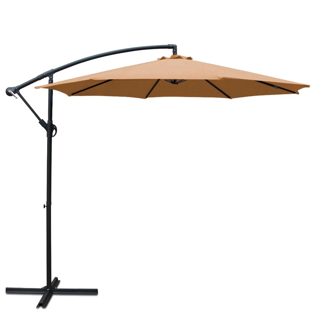 1 Instahut 3m Outdoor Umbrella Cantilever Beach Garden Patio - White, 1 of 5