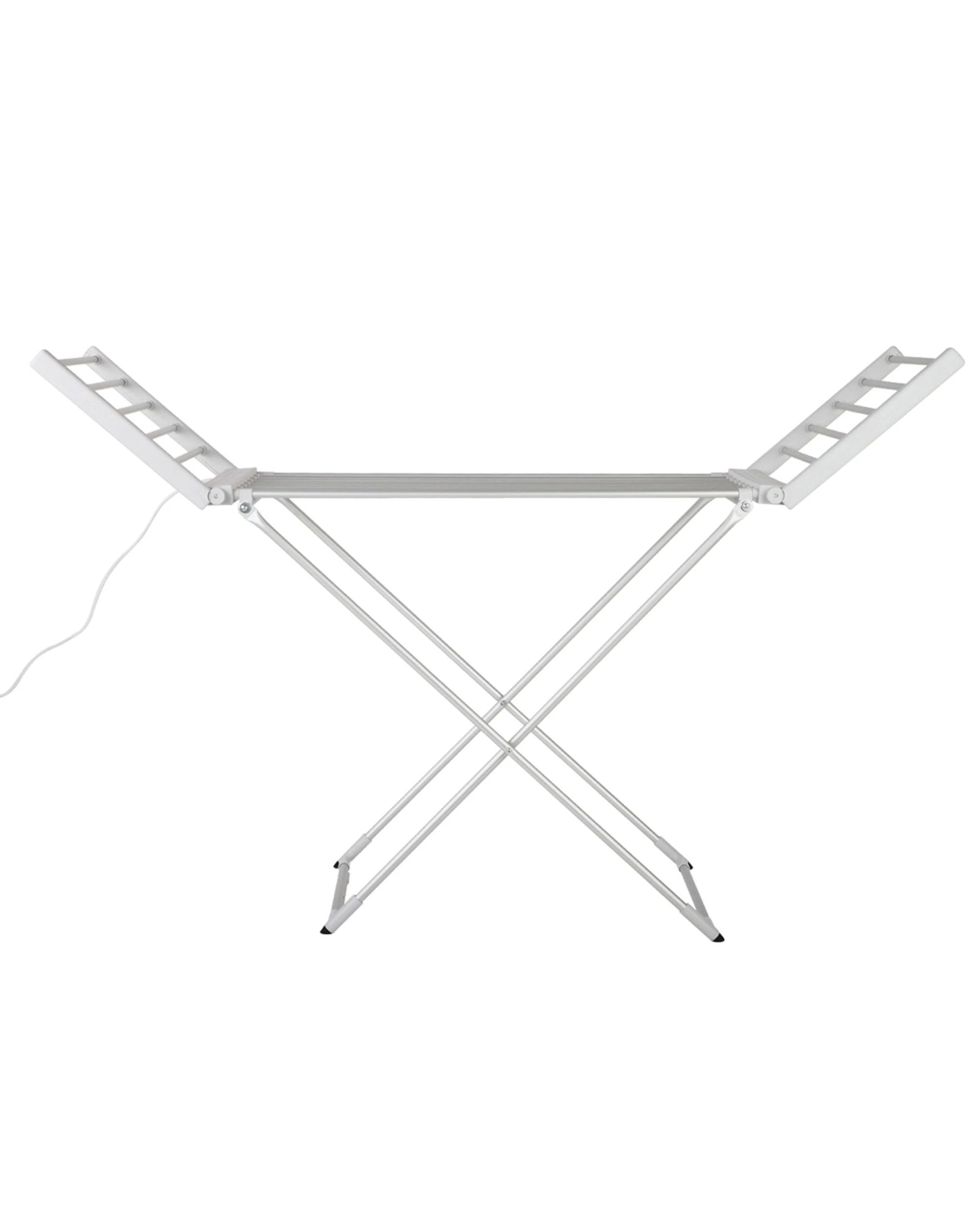 3 Devanti Electric Heated Towel Rail Rack 18 Bars Freestanding Clothes Dry Warmer - Silver, 3 of 7