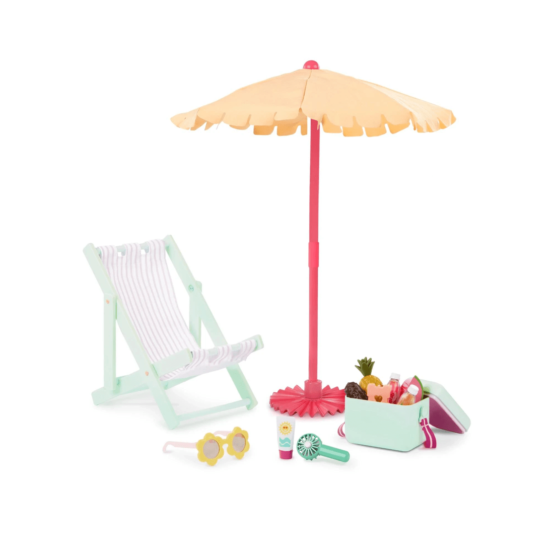 2 Our Generation Sunny & Cool Patio Set 18-inch Doll Outdoor Furniture & Accessories - Multi, 2 of 6