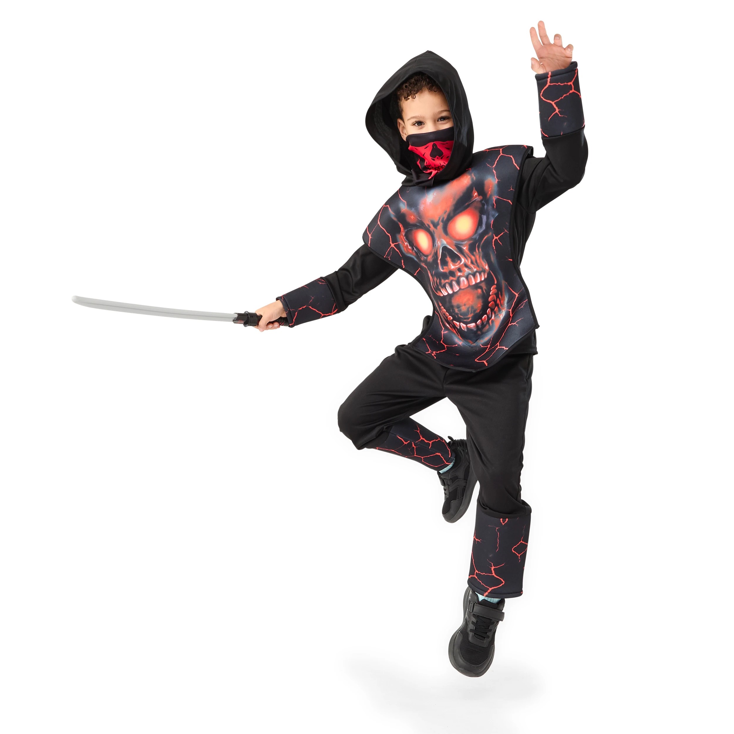 1 5 Piece Demon Ninja Costume - Ages 6-8, 1 of 10