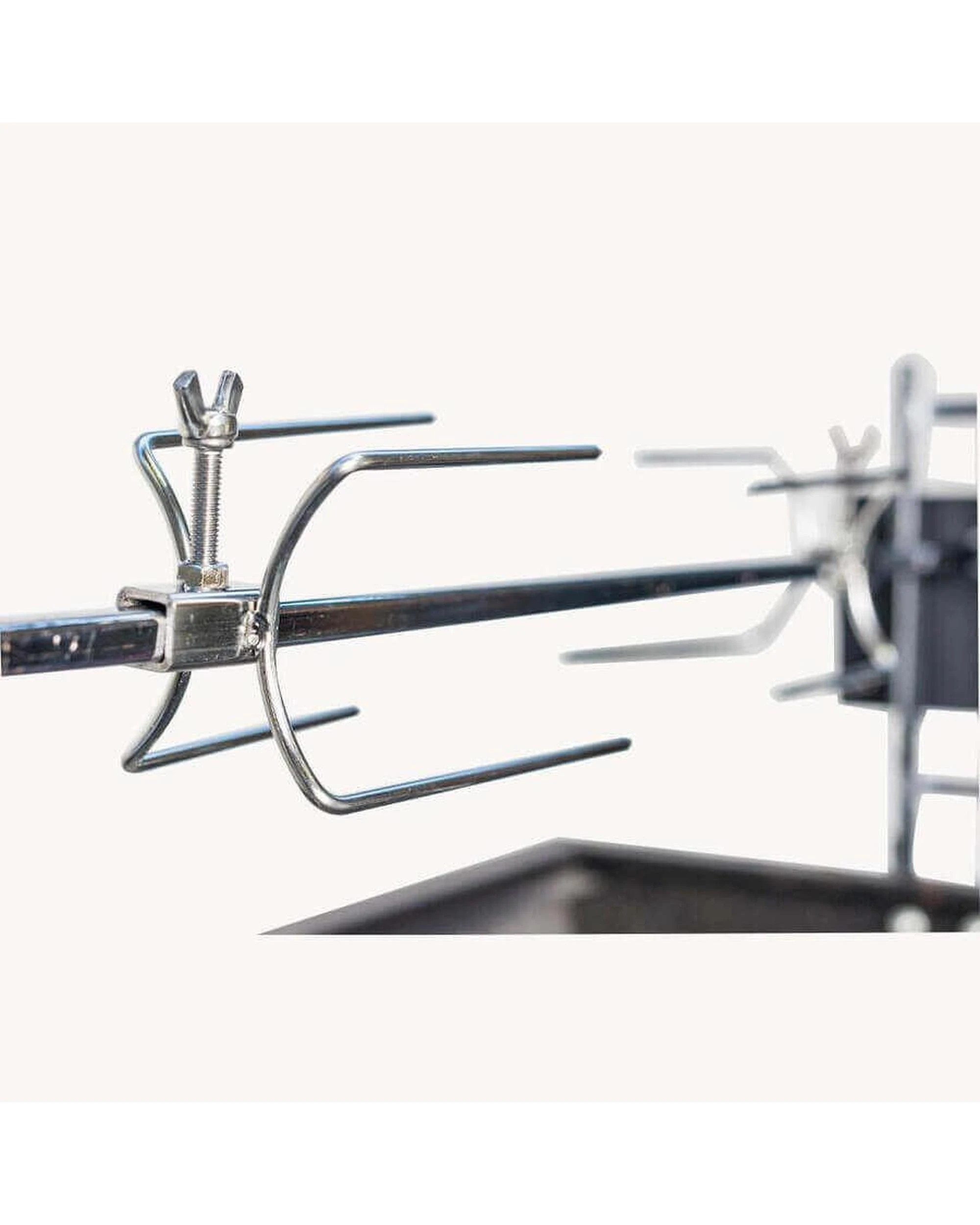 10 Flaming Coals Small 4 Prong Rotisserie Fork for Chicken - 10mm square x 2, 10 of 10
