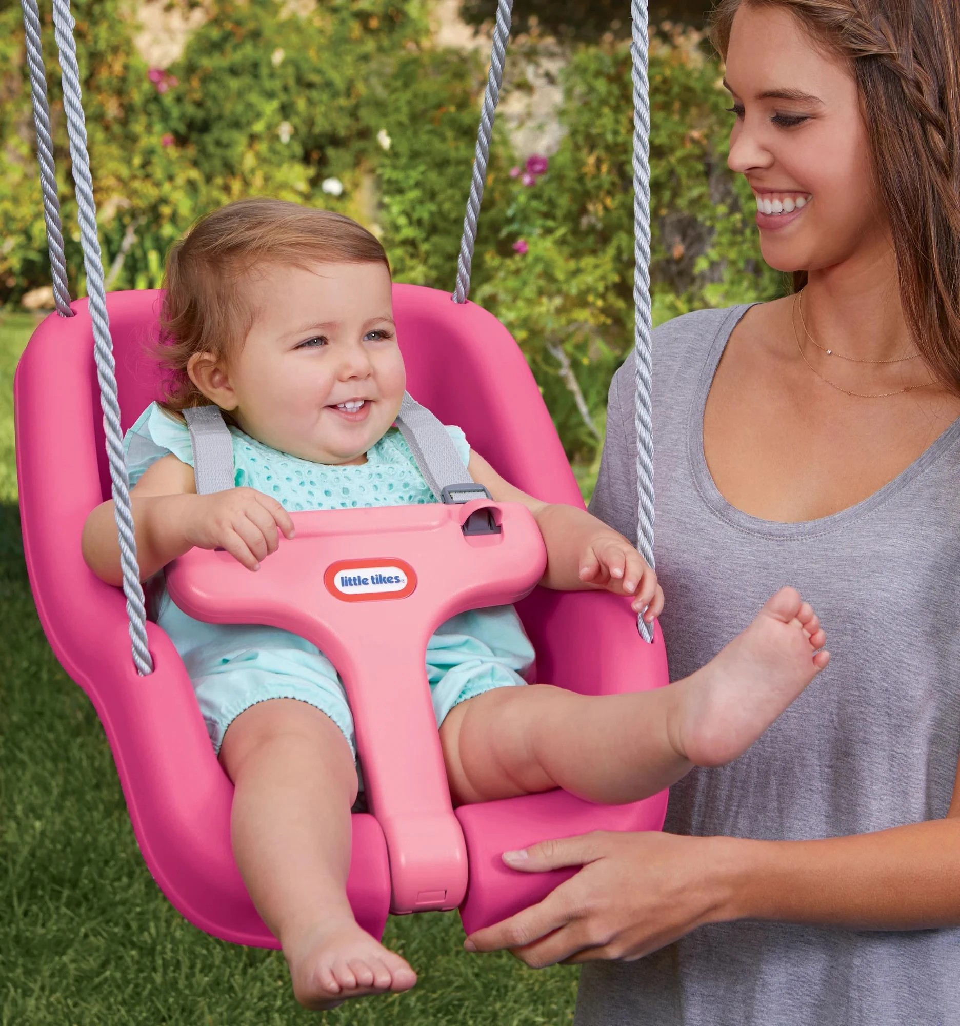 1 Little Tikes 2-in-1 Snug and Secure Swing - - Pink, 1 of 4