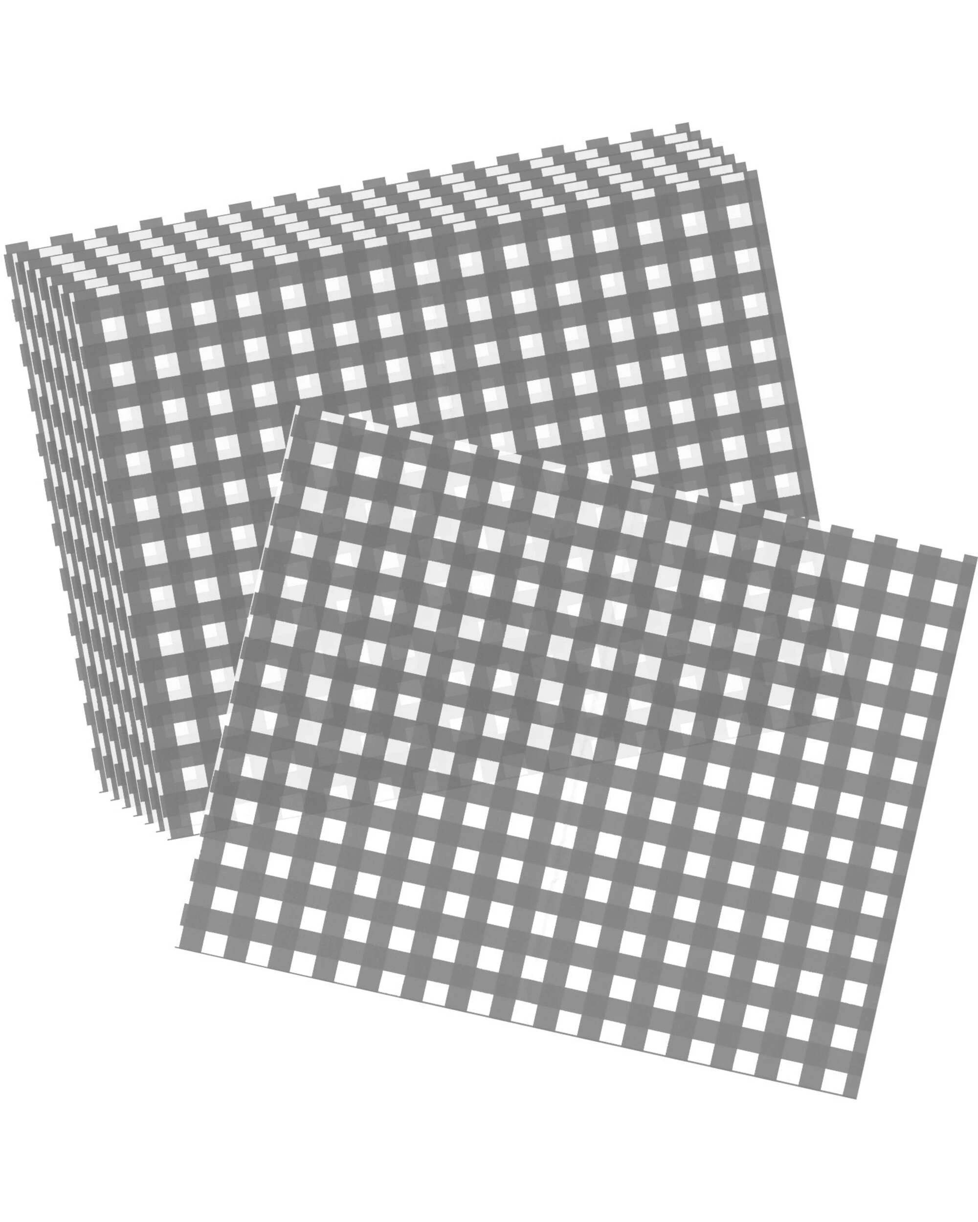 2 Artwrap Gingham Grease Proof Paper Plate Tray Liners 8 Sheets - Black, 2 of 5