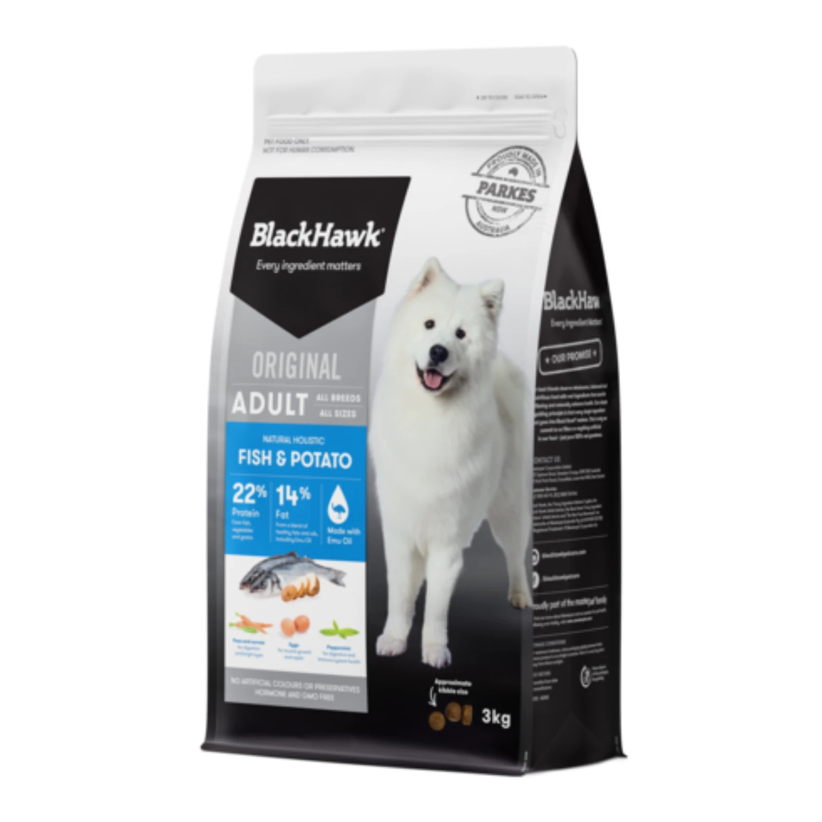 2 Black Hawk Fish Dry Dog Food  - 3kg, 2 of 2