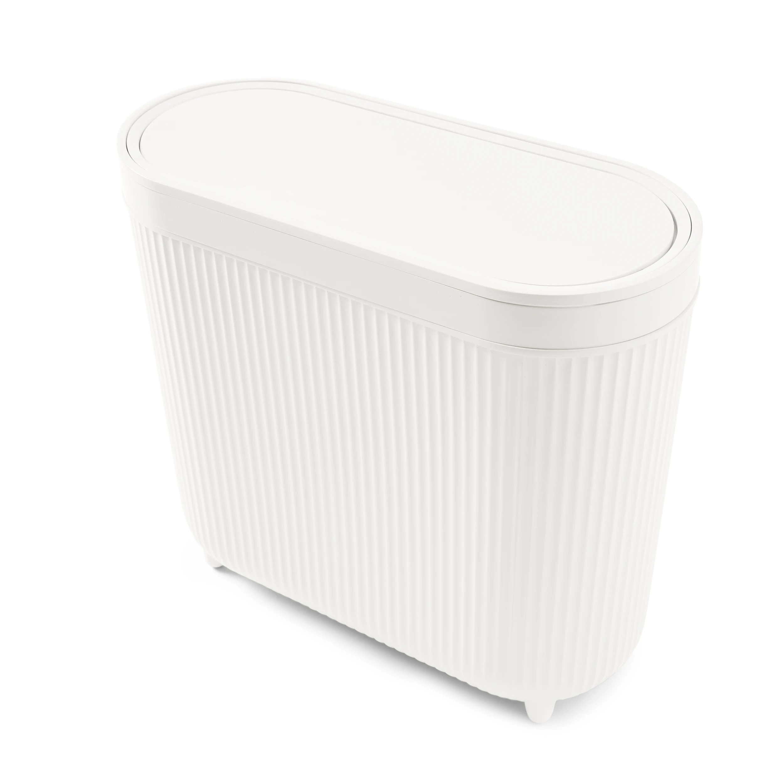 3 8L Push Top Bin - White, 3 of 10