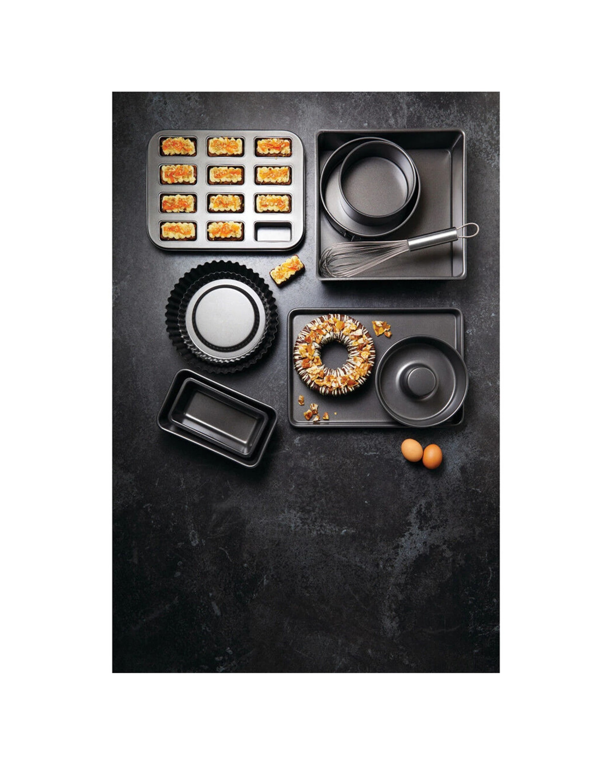 6 Mastercraft 20cm Heavy Base Non-Stick Savarin Cake Mould 2PK - Black, 6 of 6