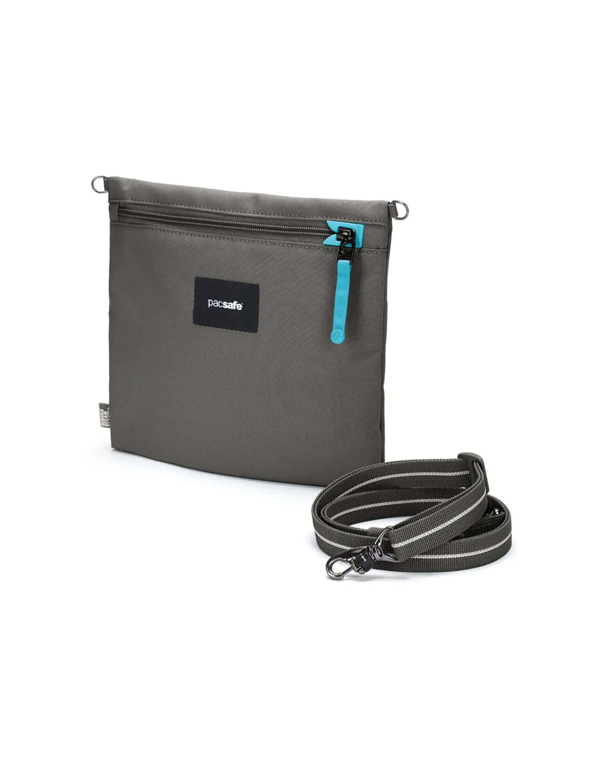 4 Pacsafe Go Anti-Theft Crossbody Pouch Convertible Strap Recycled Polyester Stone - Grey, 4 of 8