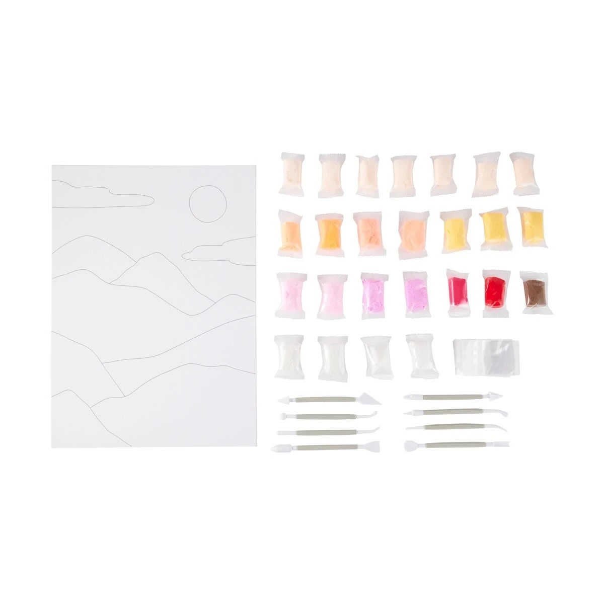 2 Air Dry Clay Painting Sensory Art Kit - Landscape, 2 of 9