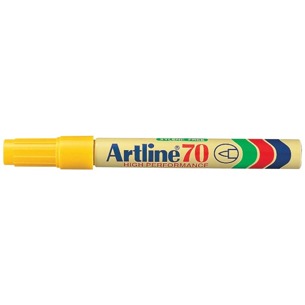 1 Artline 70 Permanent Marker Yellow, 1 of 2