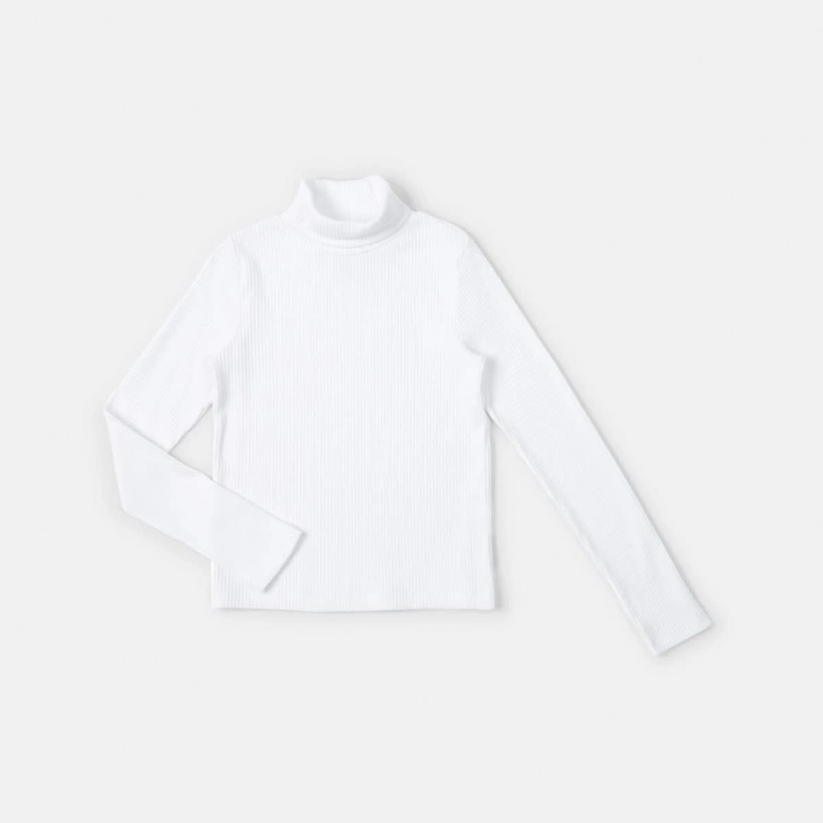 7 Long Sleeve Rib Skivvy Top White, 7 of 8