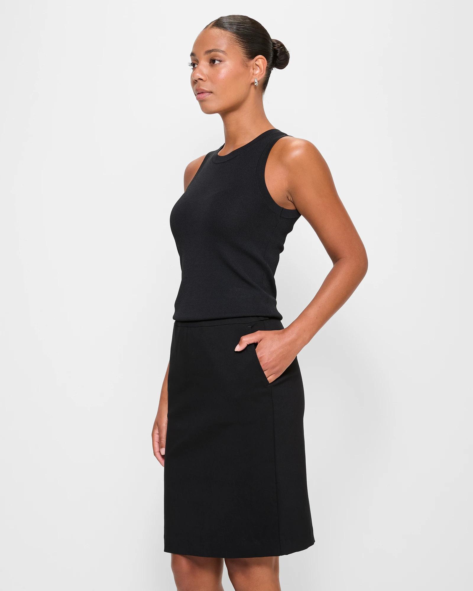 5 Carrie Bengaline Pencil Skirt - Preview BLACK, 5 of 5