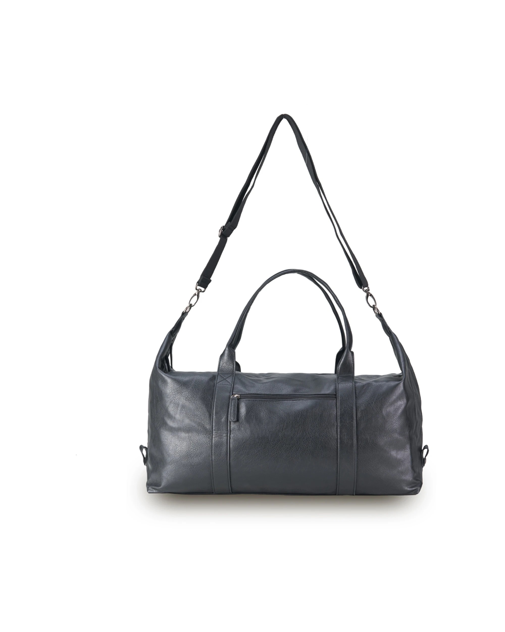 2 Tosca Vegan Leather Duffle Travel Carry All Bag - Black, 2 of 2