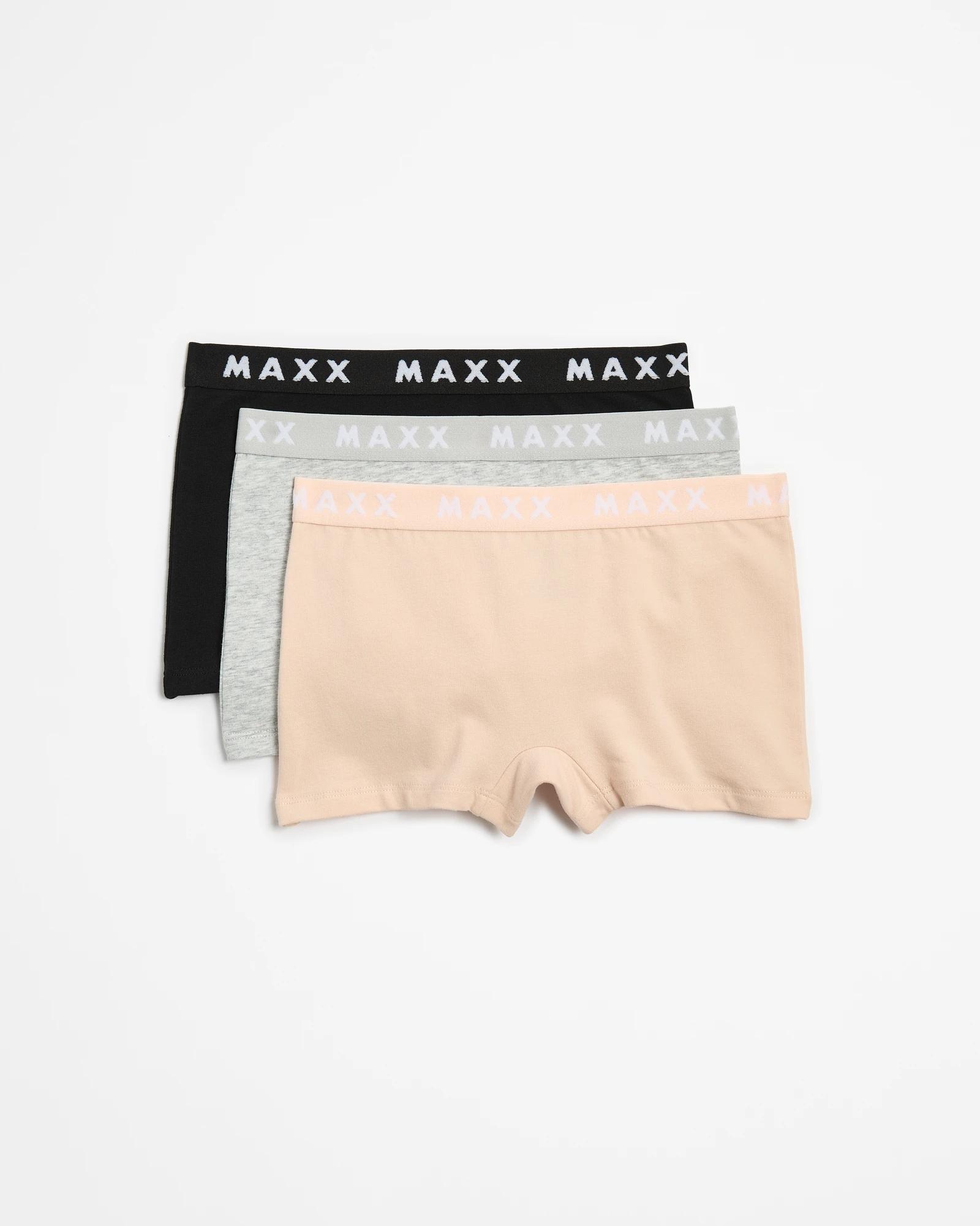 1 Girls Shortie 3 Pack - Maxx BLACK/GREY MARLE/PETAL PINK, 1 of 1