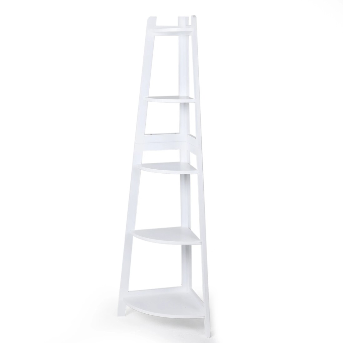 1 Levede 5 Tier Corner Shelf - White, 1 of 6