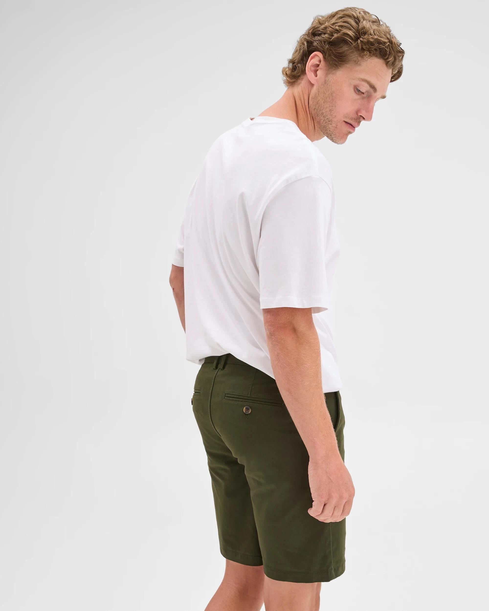 7 Target Australian Cotton Regular Stretch Chino Shorts DARK GREEN, 7 of 7