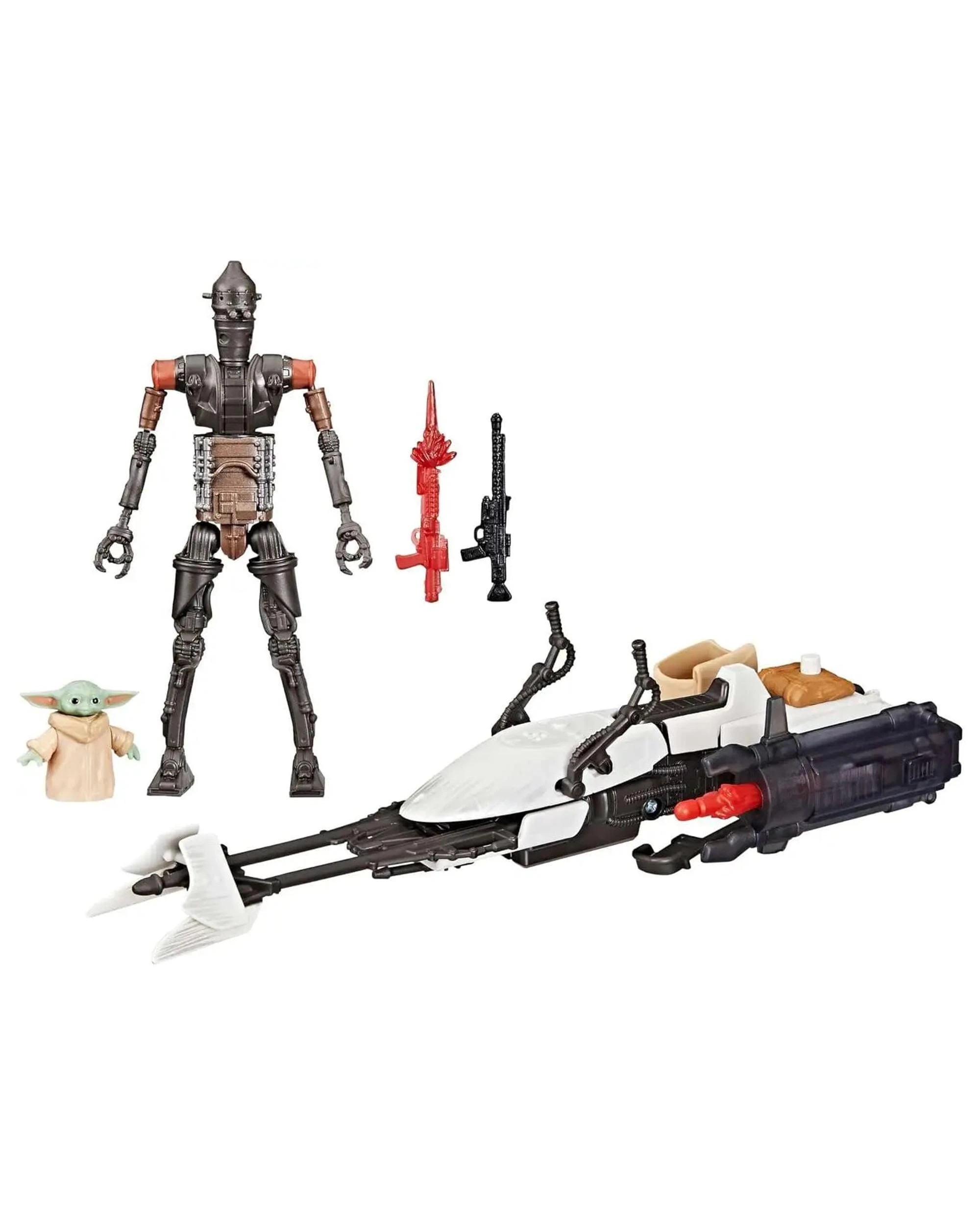 2 Star Wars Epic World of Action Power the Force IG-11 and Grogu Speeder Bike Action Figure Set, 2 of 3