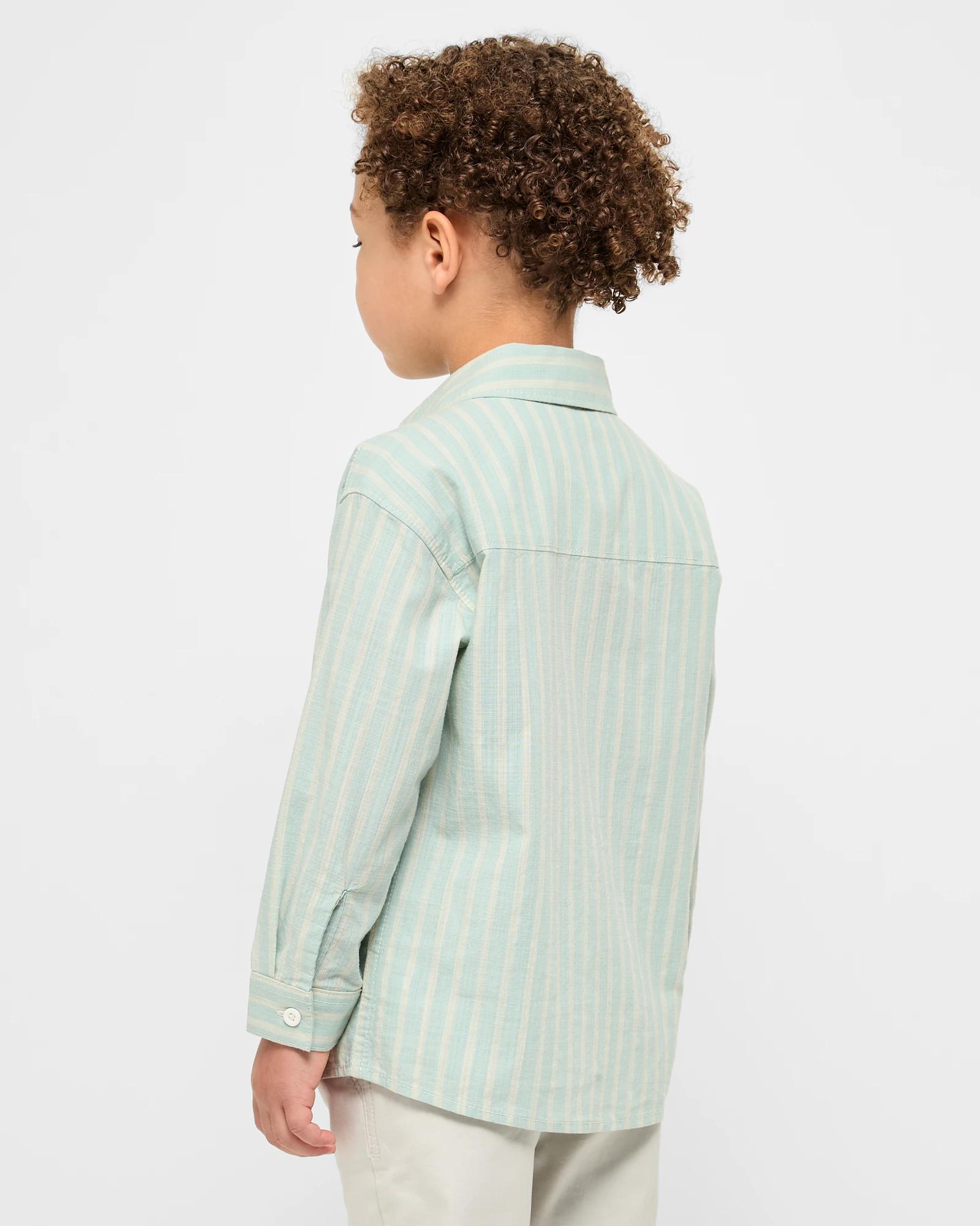 3 Target Australian Cotton Textured Shirt BLUE / STRIPE, 3 of 5