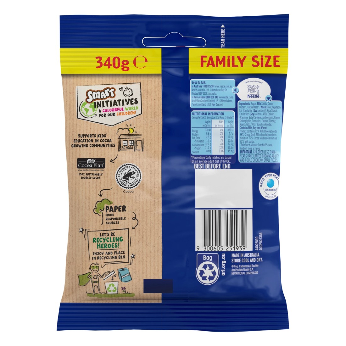 2 Nestle Smarties Milk Chocolate Share Bag 340g, 2 of 2