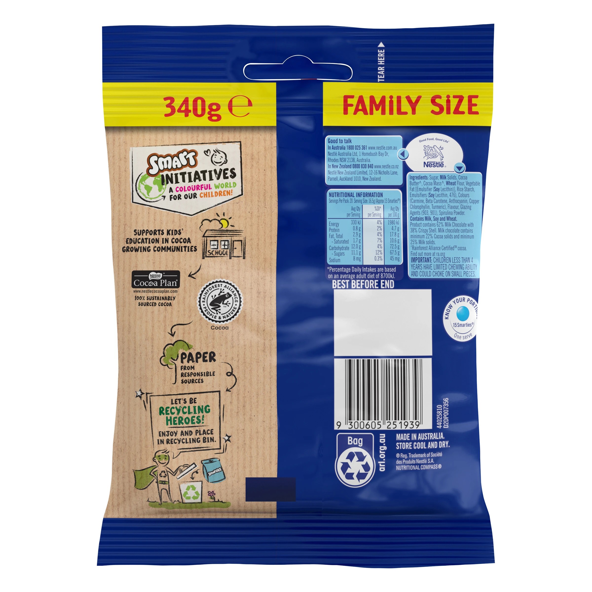 2 Nestle Smarties Milk Chocolate Share Bag 340g, 2 of 2