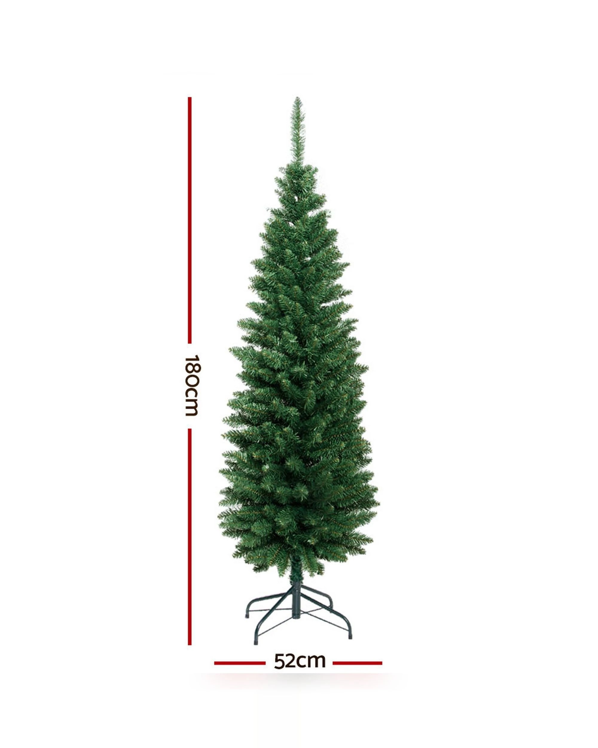 2 Jingle Jollys Christmas Tree 1.8m Xmas Tree Decorations Green 300 Tips Lush Foliage Sturdy Stand Easy Assembly - Green, 2 of 8