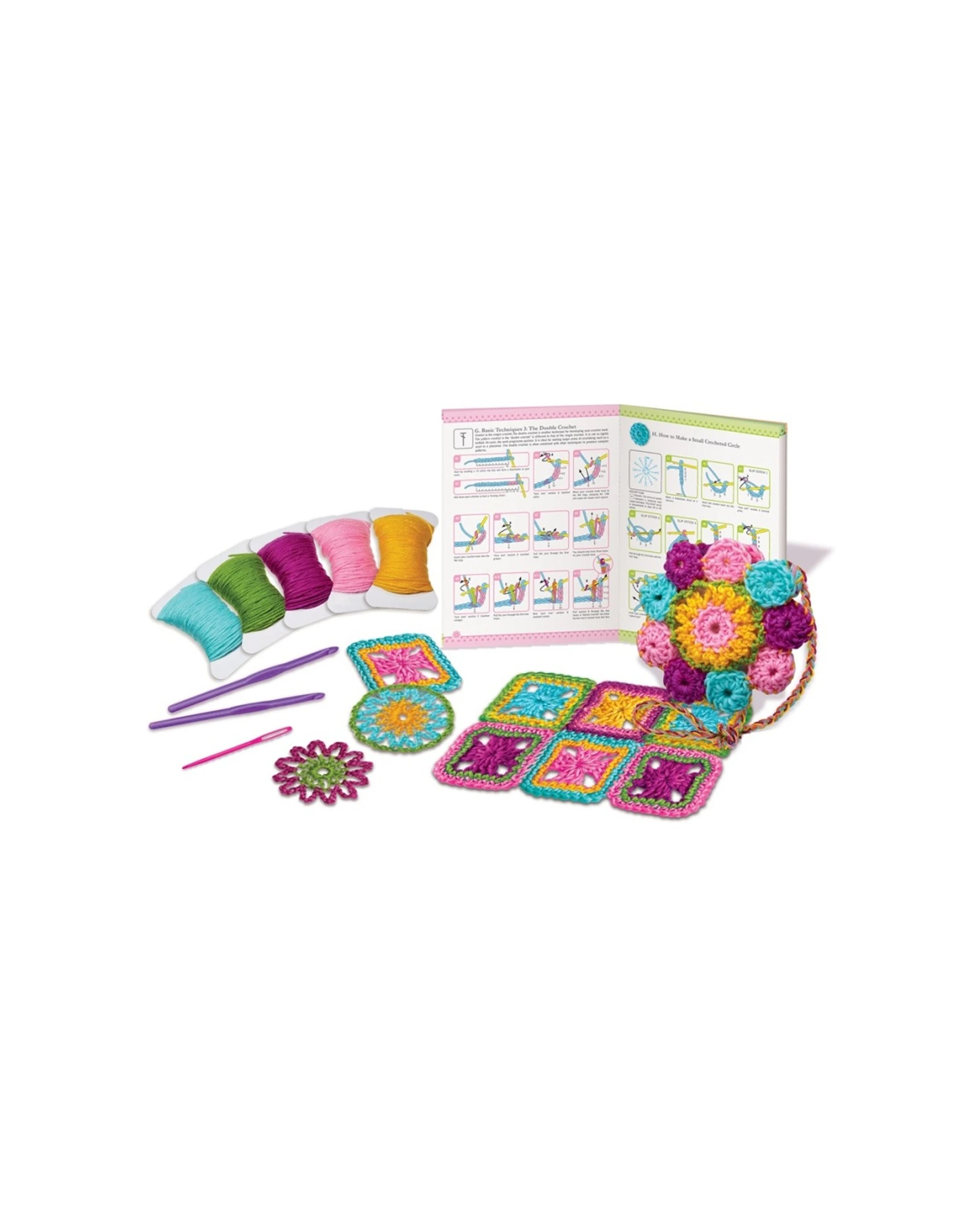 2 4M Easy-To-Do Crochet Kit DIY Craft Beginners Kids Children Activity Fun - Multi, 2 of 3