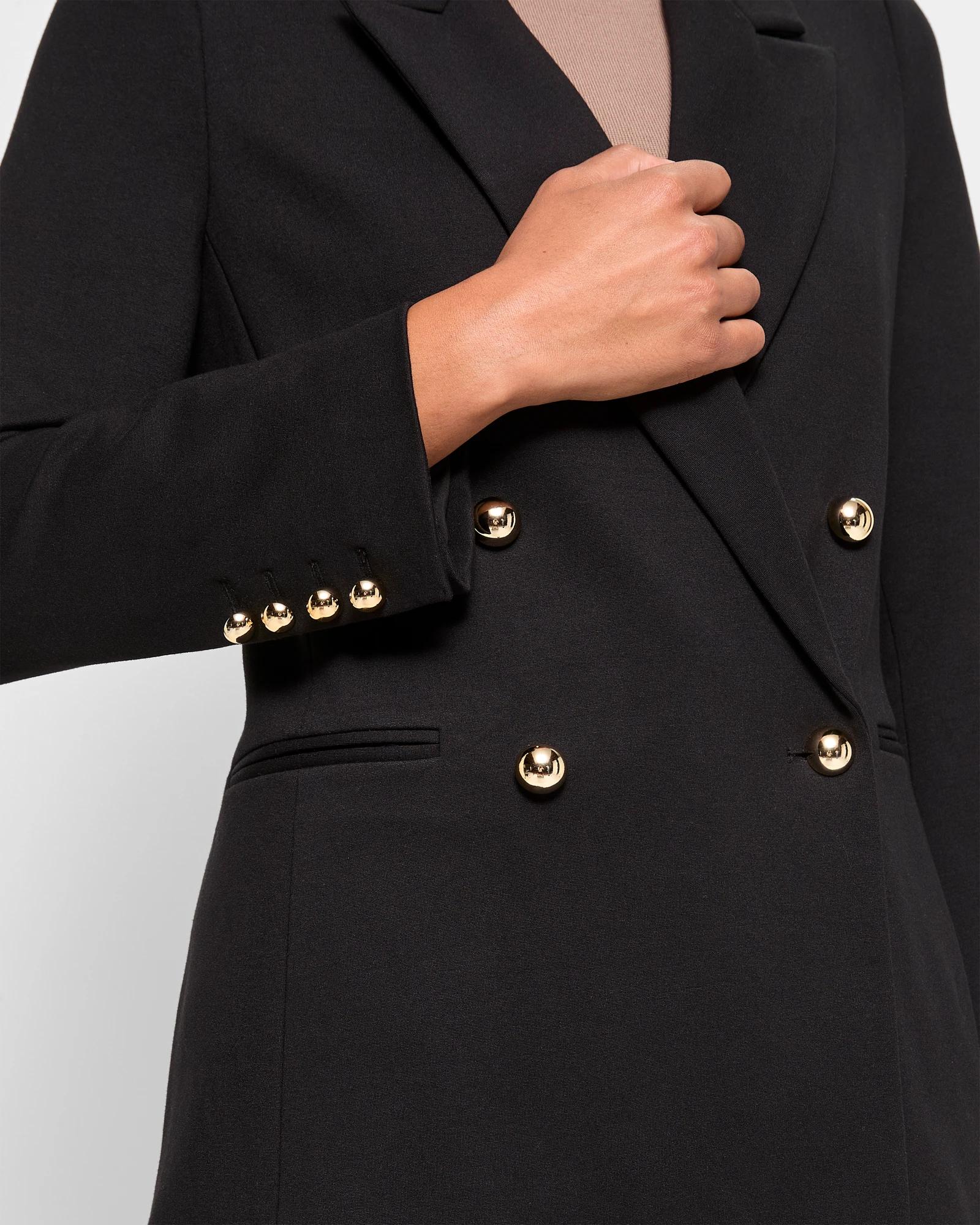 5 Preview Jett Double-breasted Blazer - Black With Gold Buttons BLACK, 5 of 5