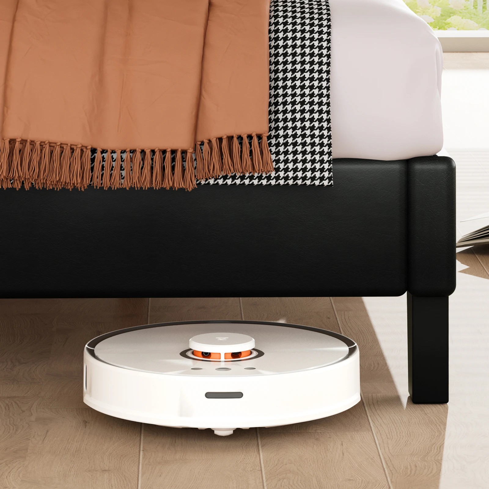 5 Alfordson Bed Frame King Size Tufted Headboard Modern Leather Meduna - Black, 5 of 9