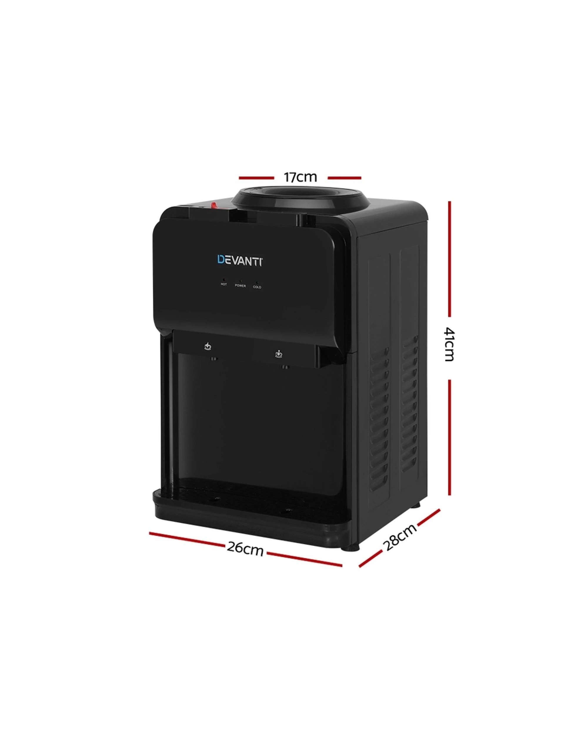 2 Devanti Water Cooler Dispenser Bench Top
 - Black, 2 of 3